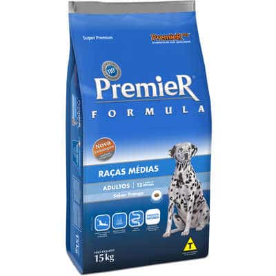 PREMIER FORMULA RAÇAS MÉDIAS CÃES ADULTOS SABOR FRANGO
