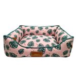 Cama Fábrica Pet Folhagem Rosa