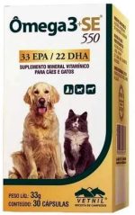 Suplemento Vitaminico Vetnil Omega 3+SE 550 Caes E Gatos