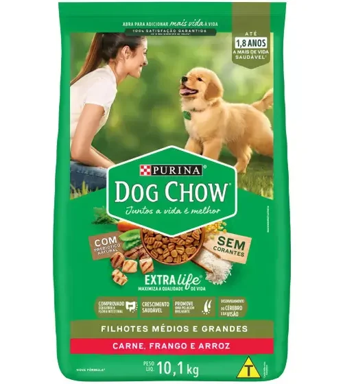 Dog Chow Extra Life - Carne e Frango 10,1Kg