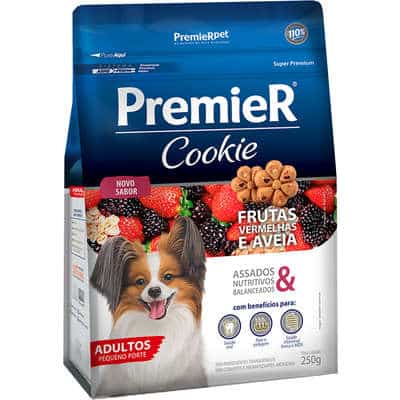 Petisco Premier Pet Cookie Frutas Vermelhas e Aveia para Cães Adultos Raças Pequenas