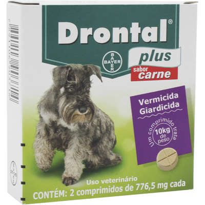 Vermífugo Bayer Drontal Plus Sabor Carne Raças Pequenas