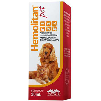 Suplemento Vitamínico Hemolitan Pet Gotas