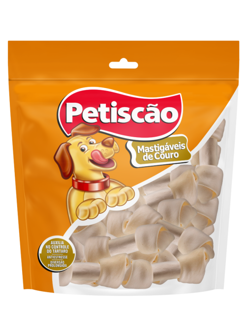 Osso Petiscão Mastigável de Couro Nó 5