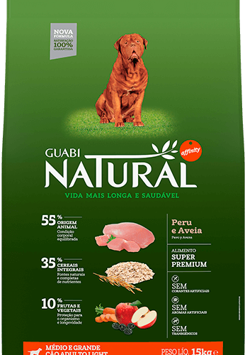 Ração Guabi Natural Cães Adultos Light Peru &amp
