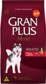 GRANPLUS MENU CÃO ADULTO SABOR CARNE & ARROZ