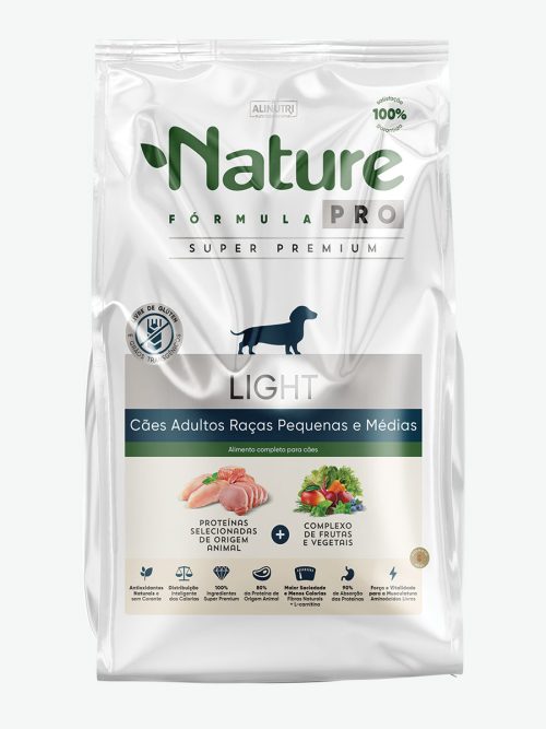 Nature Pro Cães Adultos Light Raças Pequenas e Médias