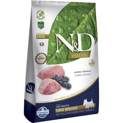 Ração Farmina N&D Prime Cordeiro e Blueberry Cães Adultos Raças Pequenas
