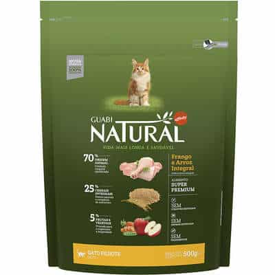 Ração Guabi Natural Gato Adultos Filhotes Frango & Arroz Integral