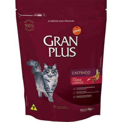 GRANPLUS GATO ADULTO CASTRADO SABOR CARNE & ARROZ
