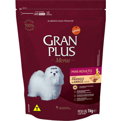 GRANPLUS MENU CÃO ADULTO MINI SABOR FRANGO & ARROZ