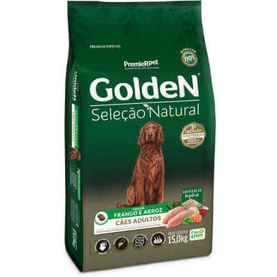 Ração Golden Seleção Natural Cães Adultos Frango & Arroz