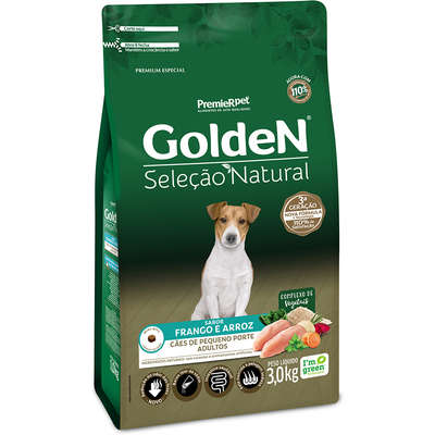 RAÇÃO SECA PREMIER PET GOLDEN SELEÇÃO NATURAL PARA CÃES ADULTOS MINI BITS