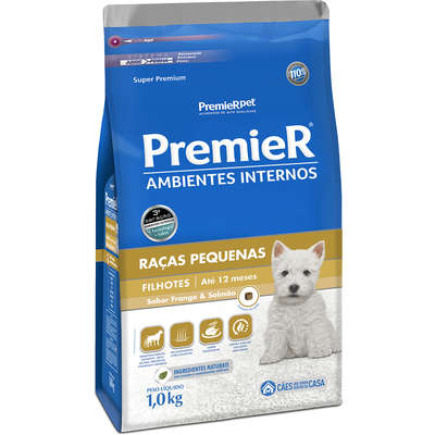 PREMIER PET AMBIENTES INTERNOS CÃES FILHOTES FRANGO E SALMÃO
