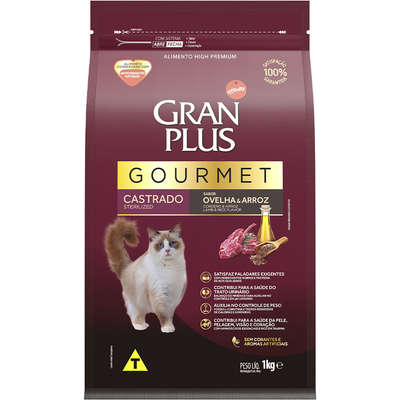 GRANPLUS GOURMET GATO CASTRADO SABOR OVELHA & ARROZ