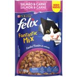 Ração Úmida Nestlé Purina Felix Fantastic Mix Salmão & Molho Carne Gatos Adultos