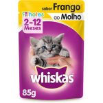 Ração Whiskas Gatos Filhotes Sachê Frango ao Molho