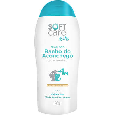 soft care baby shampoo banho do aconchego 120ml