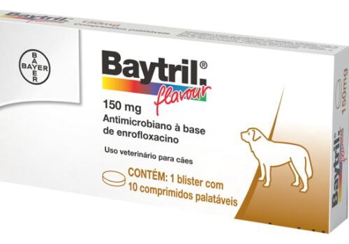 Antibiótico Baytril Flavour Enrofloxacino 150 mg - 10 comprimidos