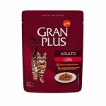 Ração GranPlus Gatos Adultos Sachê Carne